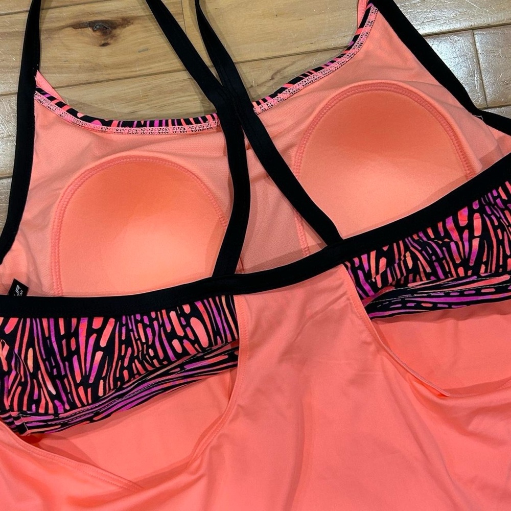 NWT Zeroxposur Tankini Swim Top Women Size Large Pink 4way Stretch Athleisure - Picture 4 of 6